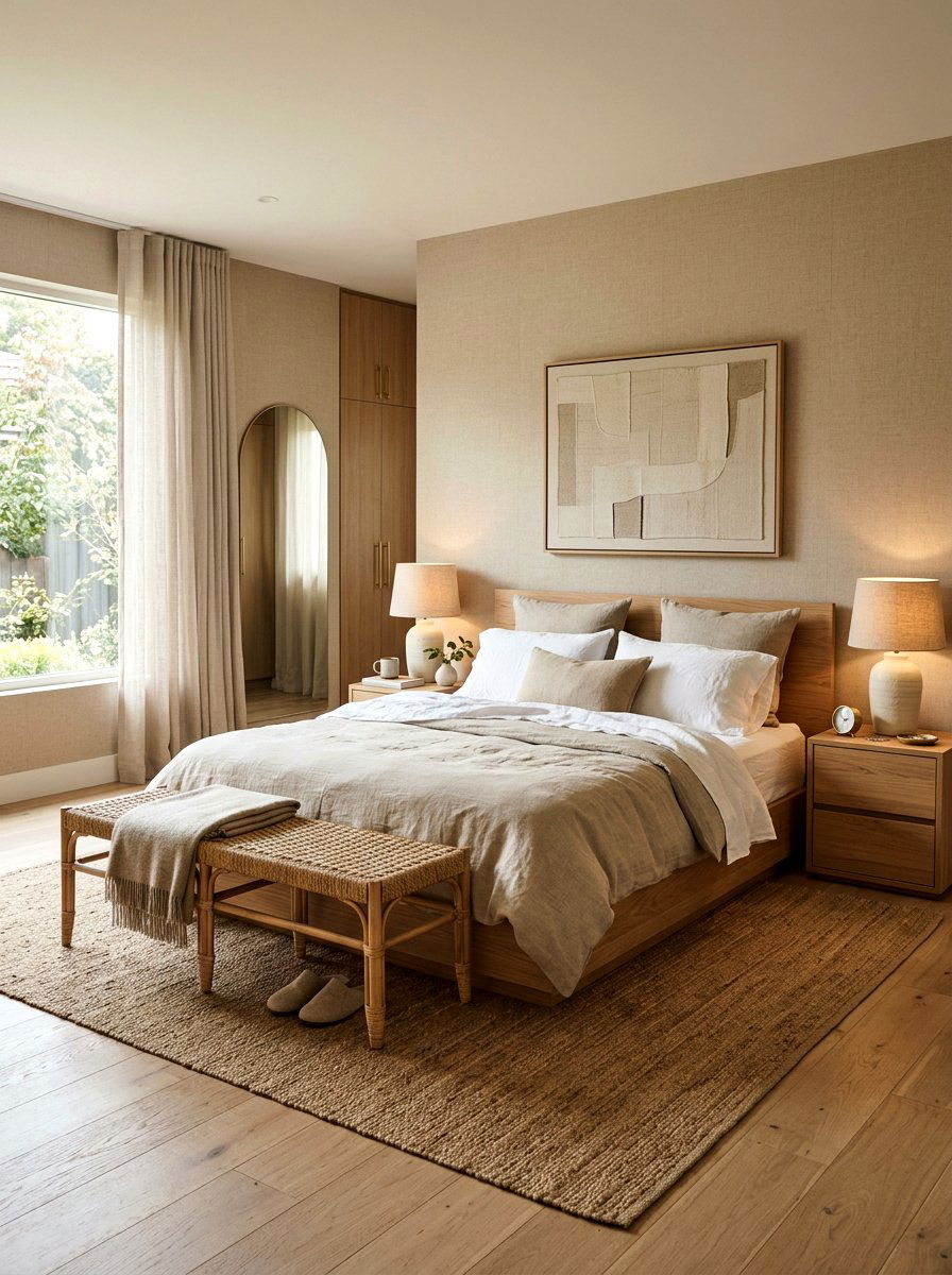 Beige Linen Bedroom - 25 Spring Neutral Decor Ideas