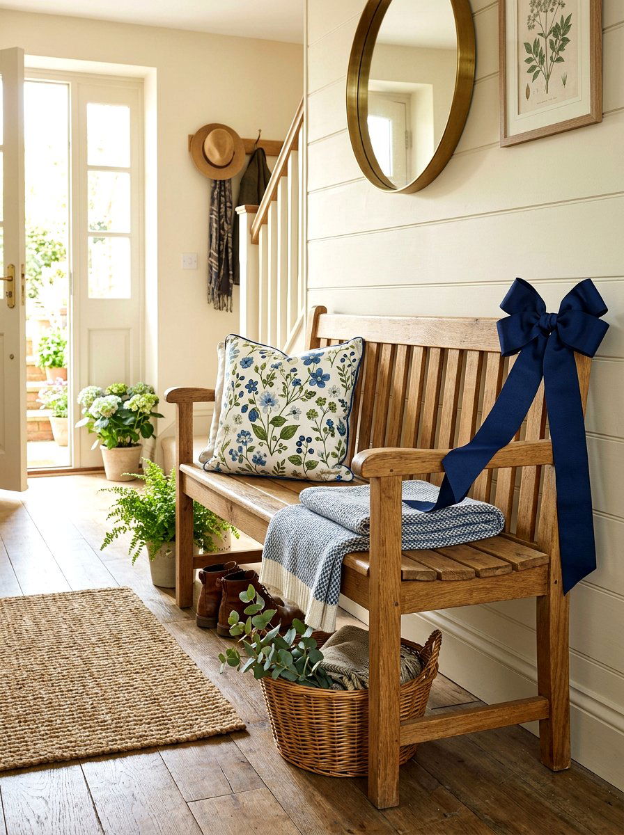 Bench Bow - 25 Spring Bow Decor Ideas