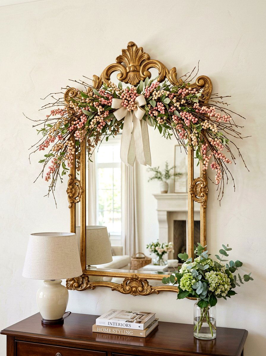 Berry Stem Swag - 25 Spring Swag Arrangement Ideas