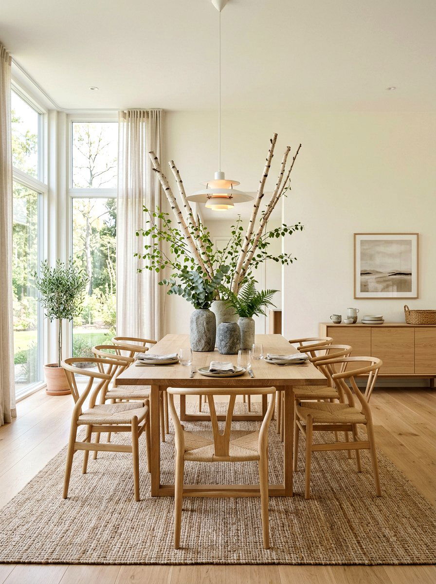 Birch Branch Decor - 25 Spring Nature Table Ideas