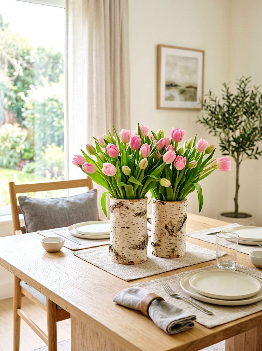 Birch Branch Vases - 25 Spring Wood Craft Ideas