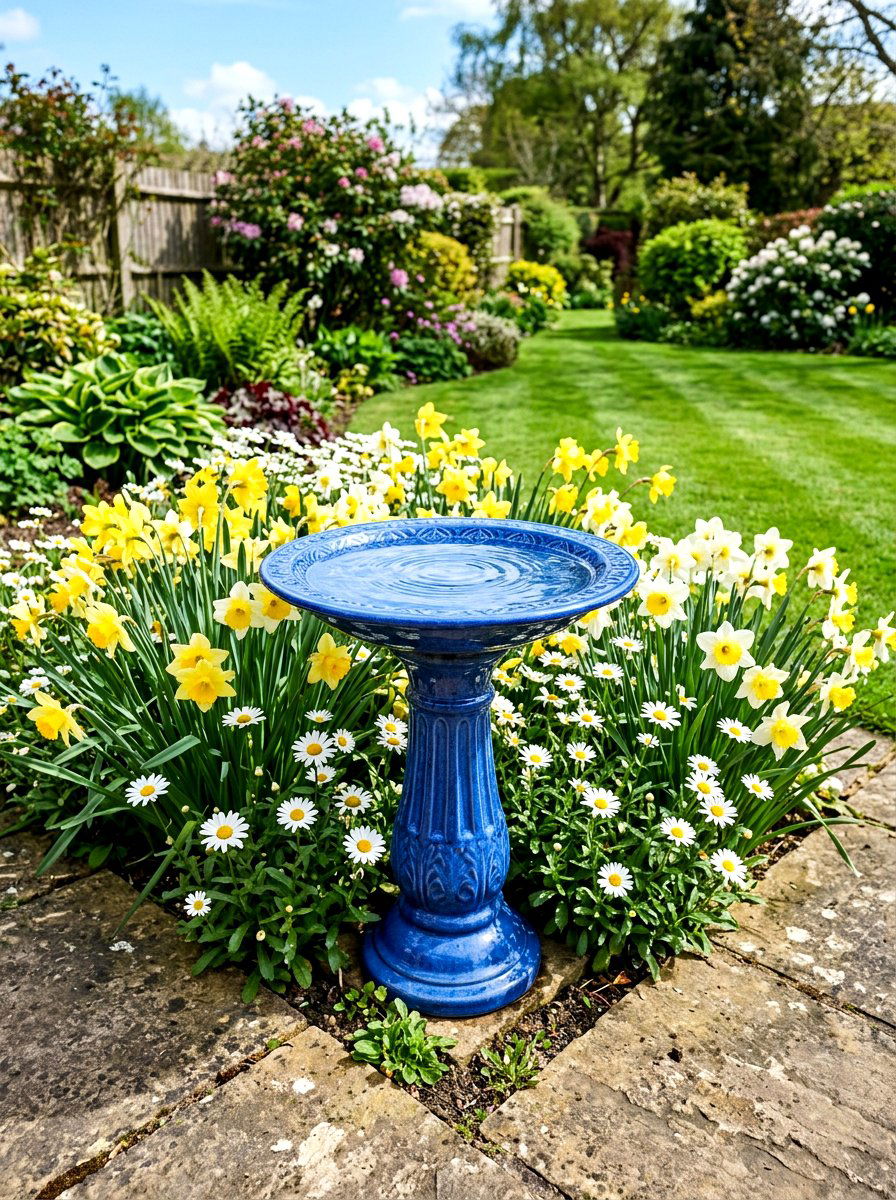 Bird Bath Bowl - 25 Spring Garden Animal Decor Ideas