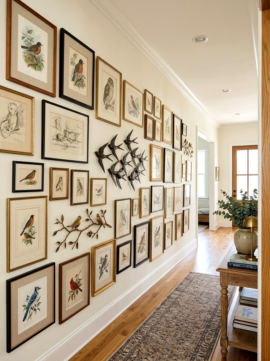 Bird Gallery Wall - 25 Spring Bird Decor Ideas