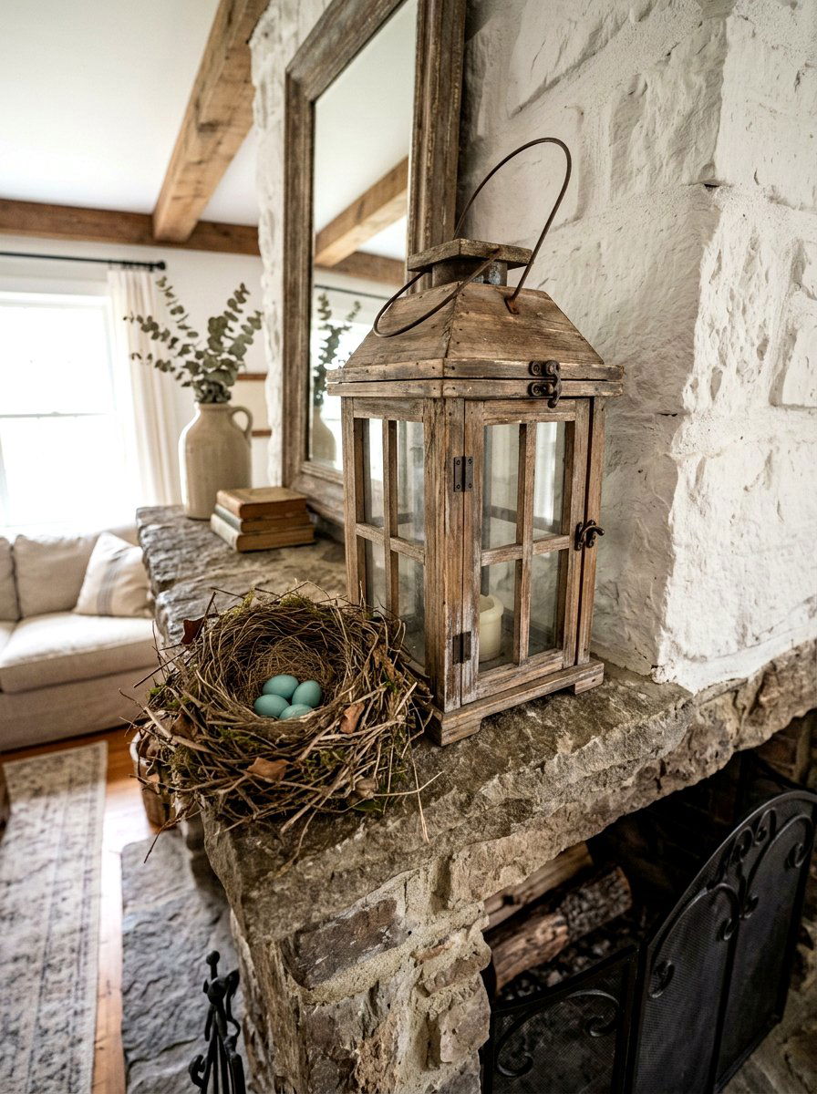 Bird Nest And Robin Eggs - 25 Spring Lantern Filler Ideas