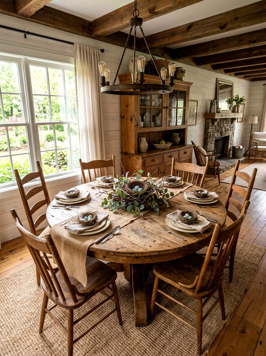 Bird Nest Decor - 25 Spring Round Table Decor Ideas