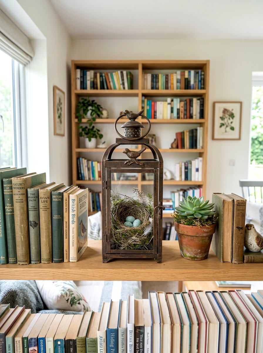 Bird Nest Metal Lantern - 25 Spring Lantern Decor Ideas