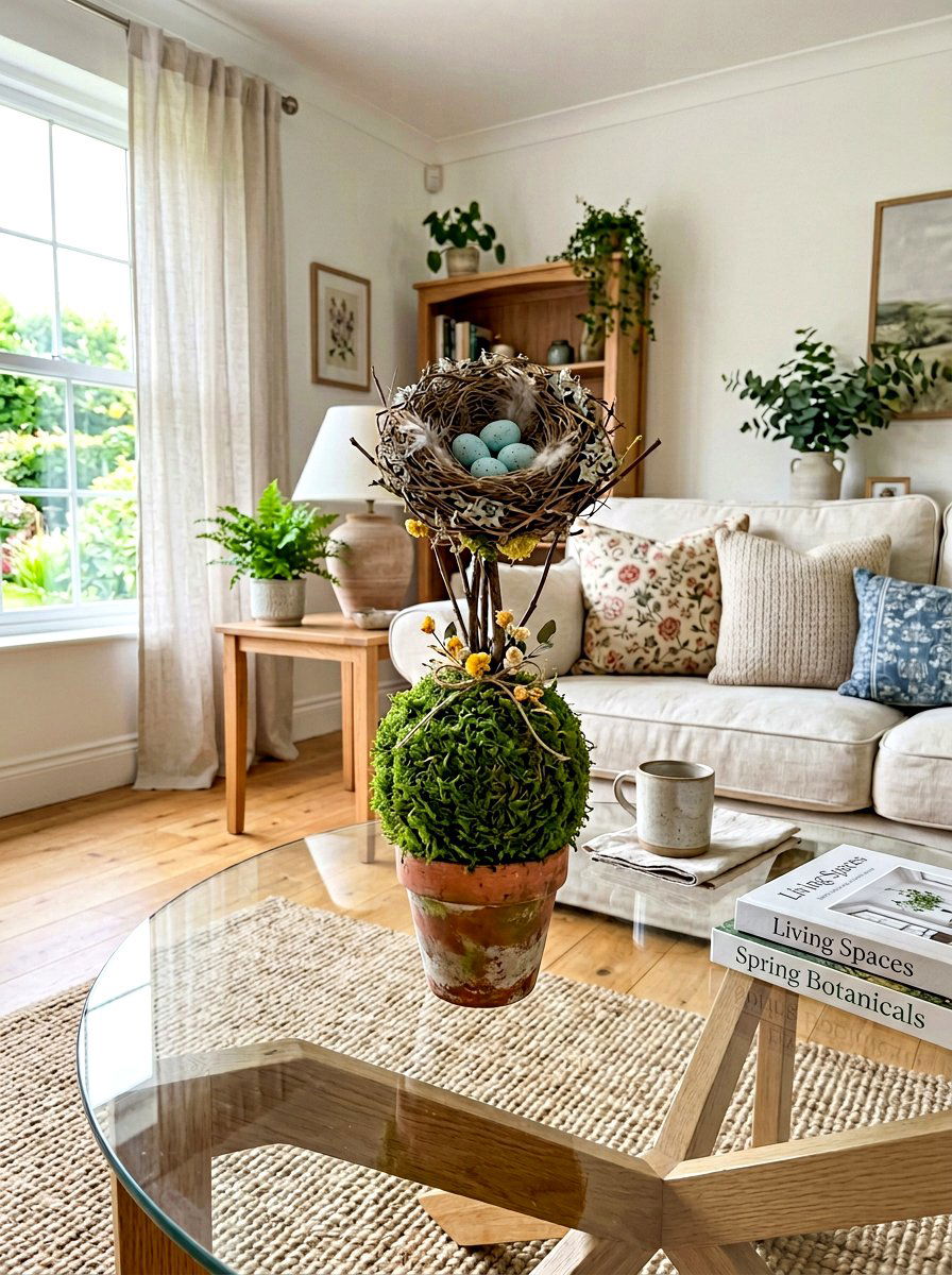 Bird Nest Moss Topiary - 25 Spring Moss Topiary Ideas