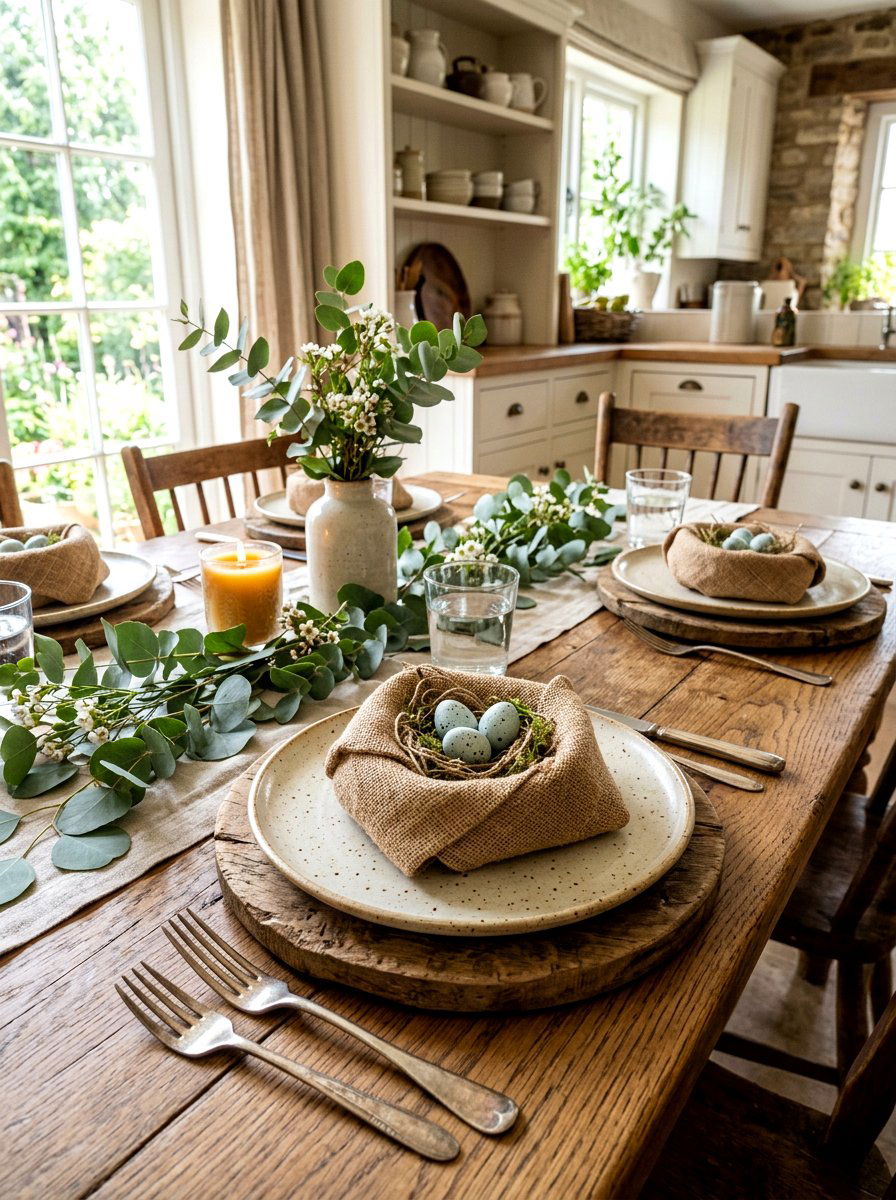 Bird Nest Napkin - 25 Spring Napkin Folding Ideas