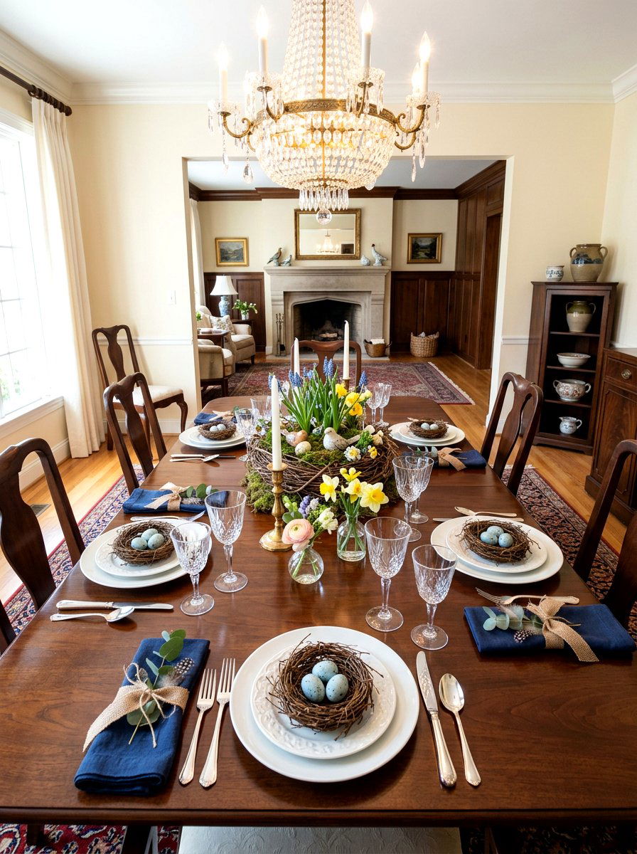 Bird Nest Table - 25 Spring Table Arrangement Ideas