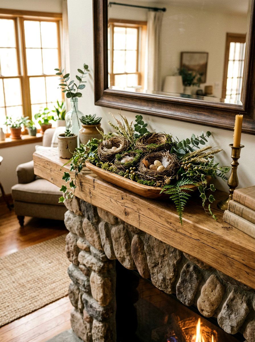 Bird Nest Vignette - 25 Spring Bowl Filler Ideas