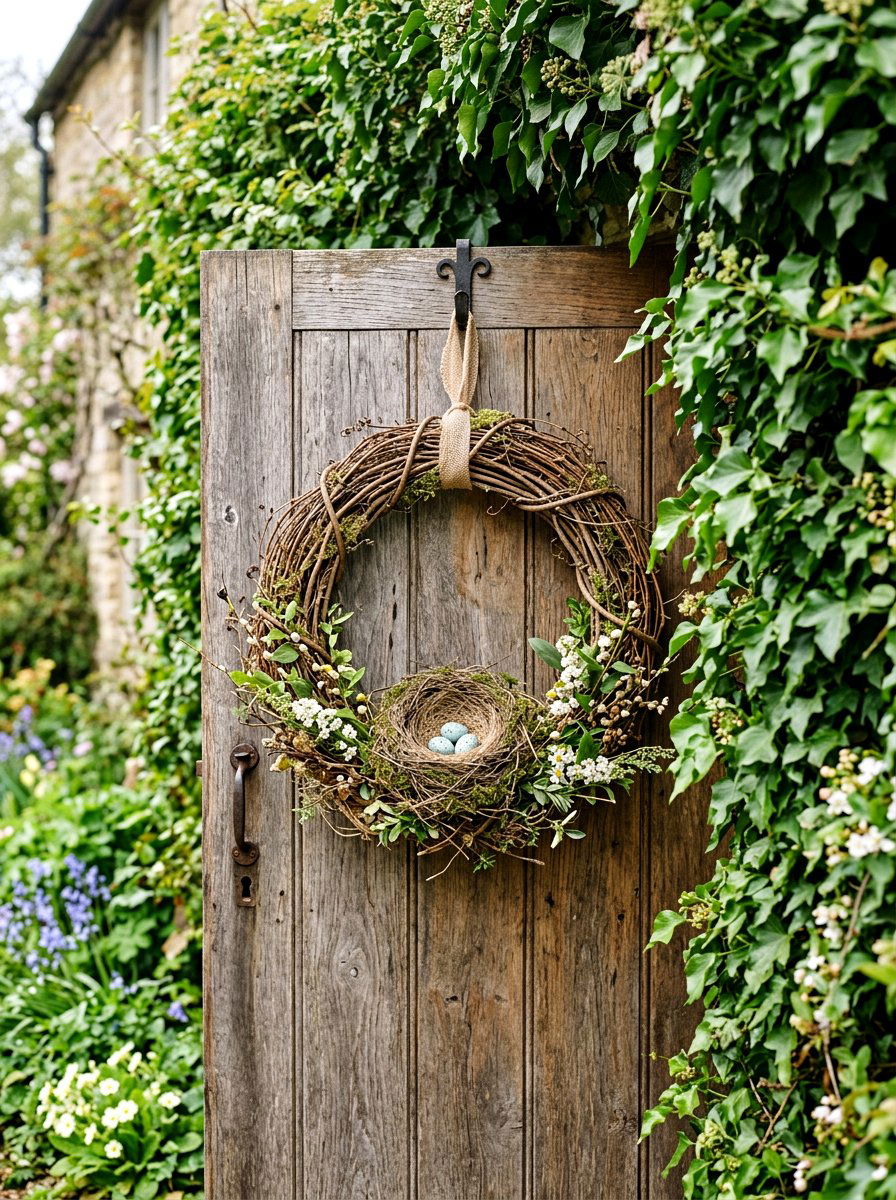 Bird Nest Wreath - 25 Spring Wreath Ideas