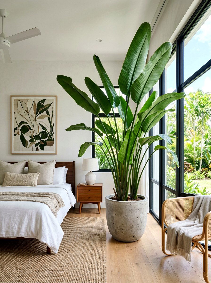Bird Of Paradise Floor Plant - 25 Spring Bedroom Plant Ideas