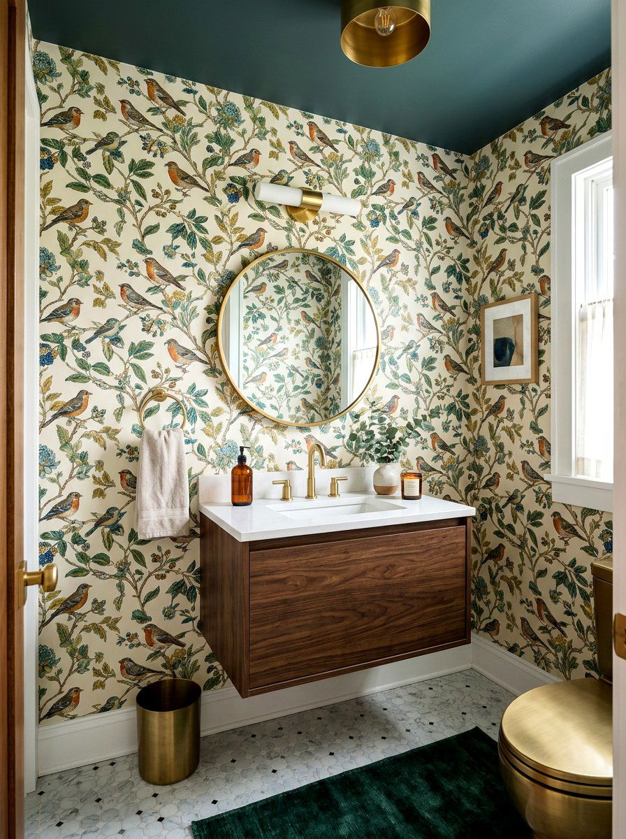 Bird Pattern Wallpaper - 25 Spring Bird Decor Ideas