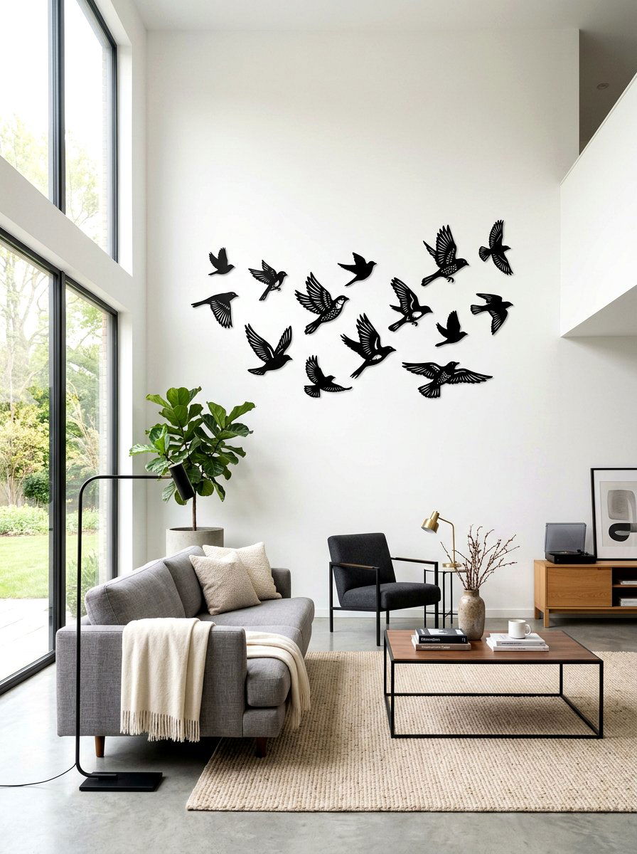 Bird Silhouette Art - 25 Spring Bird Decor Ideas