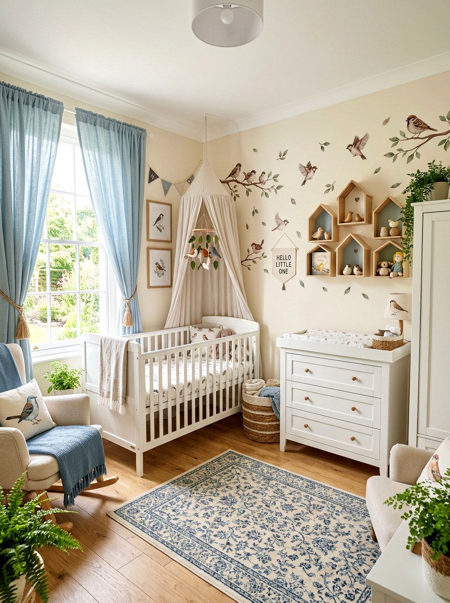 Bird Theme Baby Room - 25 Spring Baby Room Decor Ideas