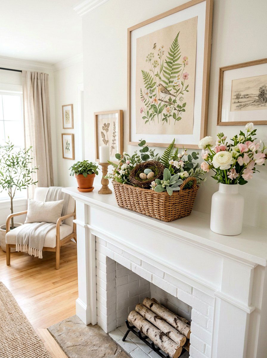 Bird nest basket decor - 25 Spring Basket Decor Ideas