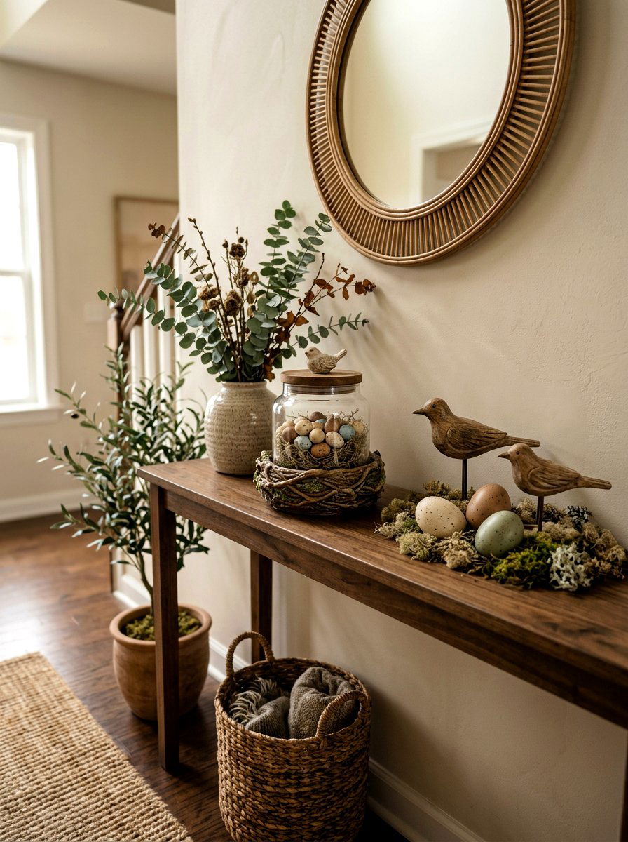 Bird nest candy jar display - 25 Spring Candy Jar Ideas