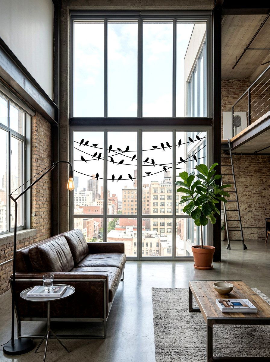 Bird on a wire window decals - 25 Spring Window Cling Ideas