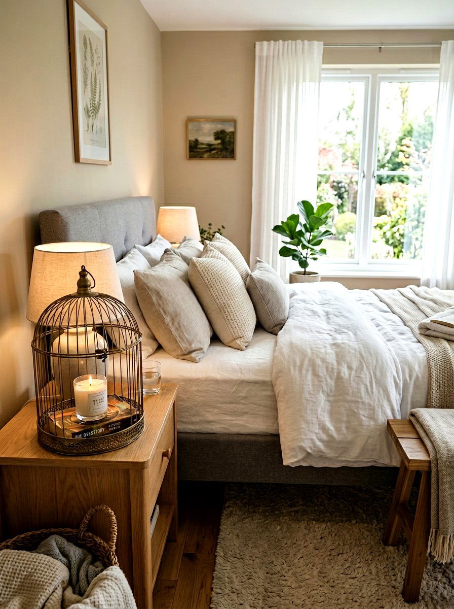 Birdcage Accent For Bedroom Nightstand - 25 Spring Birdcage Decor Ideas