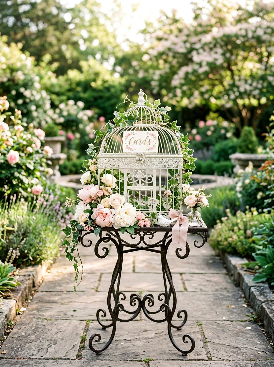Birdcage Card Box - 25 Spring Wedding Card Box Ideas