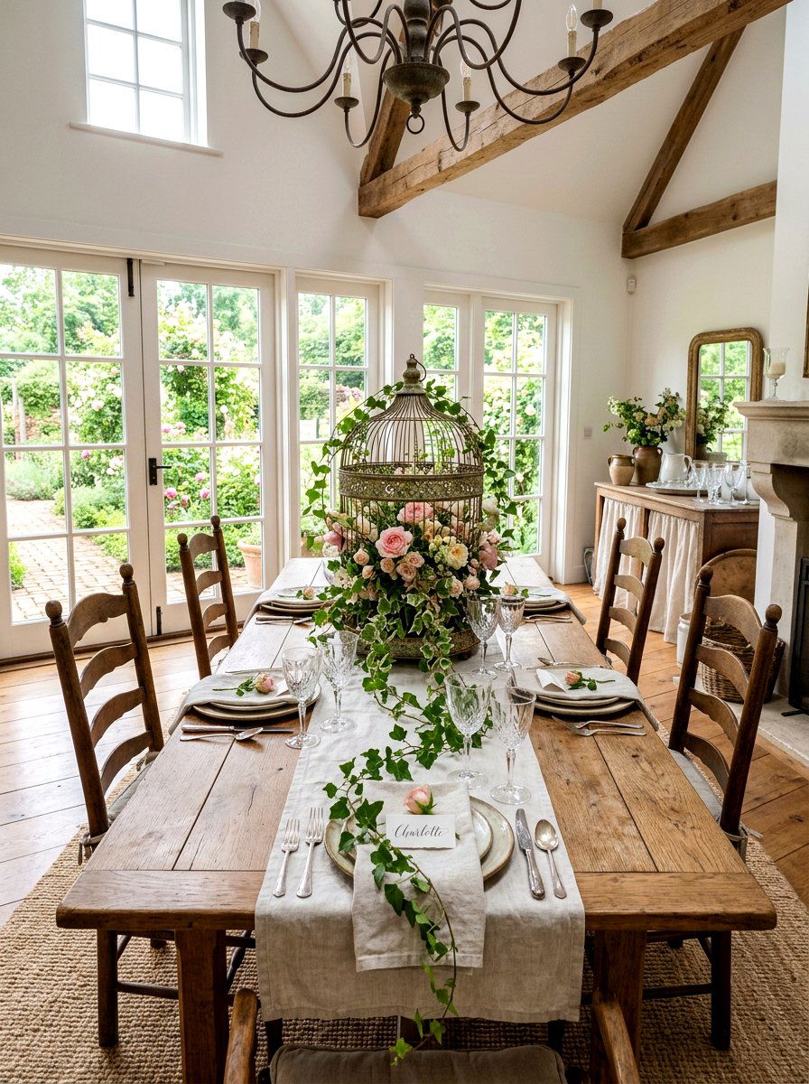 Birdcage Centerpiece For Dining Table - 25 Spring Birdcage Decor Ideas