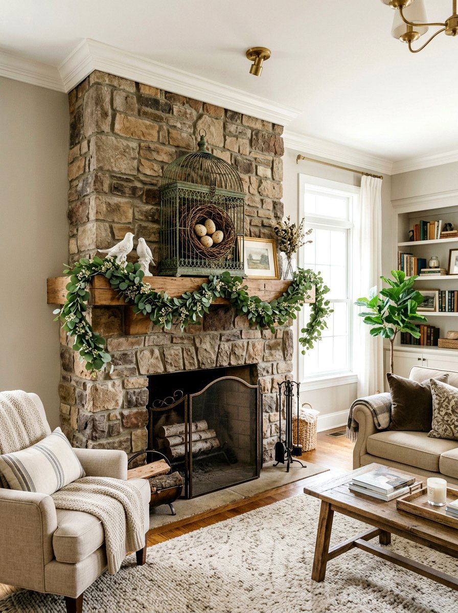 Birdcage Decor For Fireplace Mantel - 25 Spring Birdcage Decor Ideas