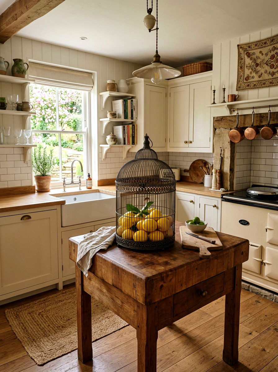 Birdcage For Kitchen Island Decoration - 25 Spring Birdcage Decor Ideas