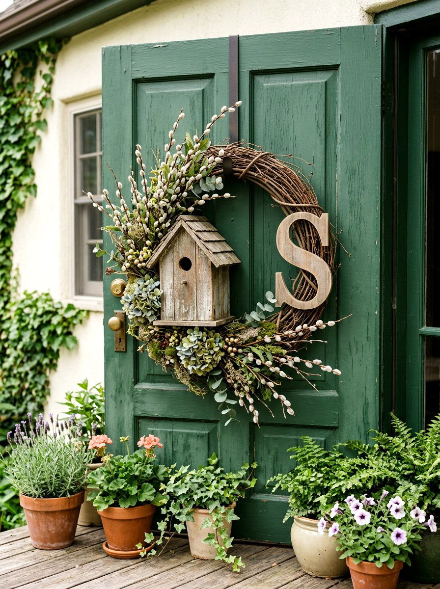 25 Custom Spring Monogram Wreath Ideas for Your Front Door