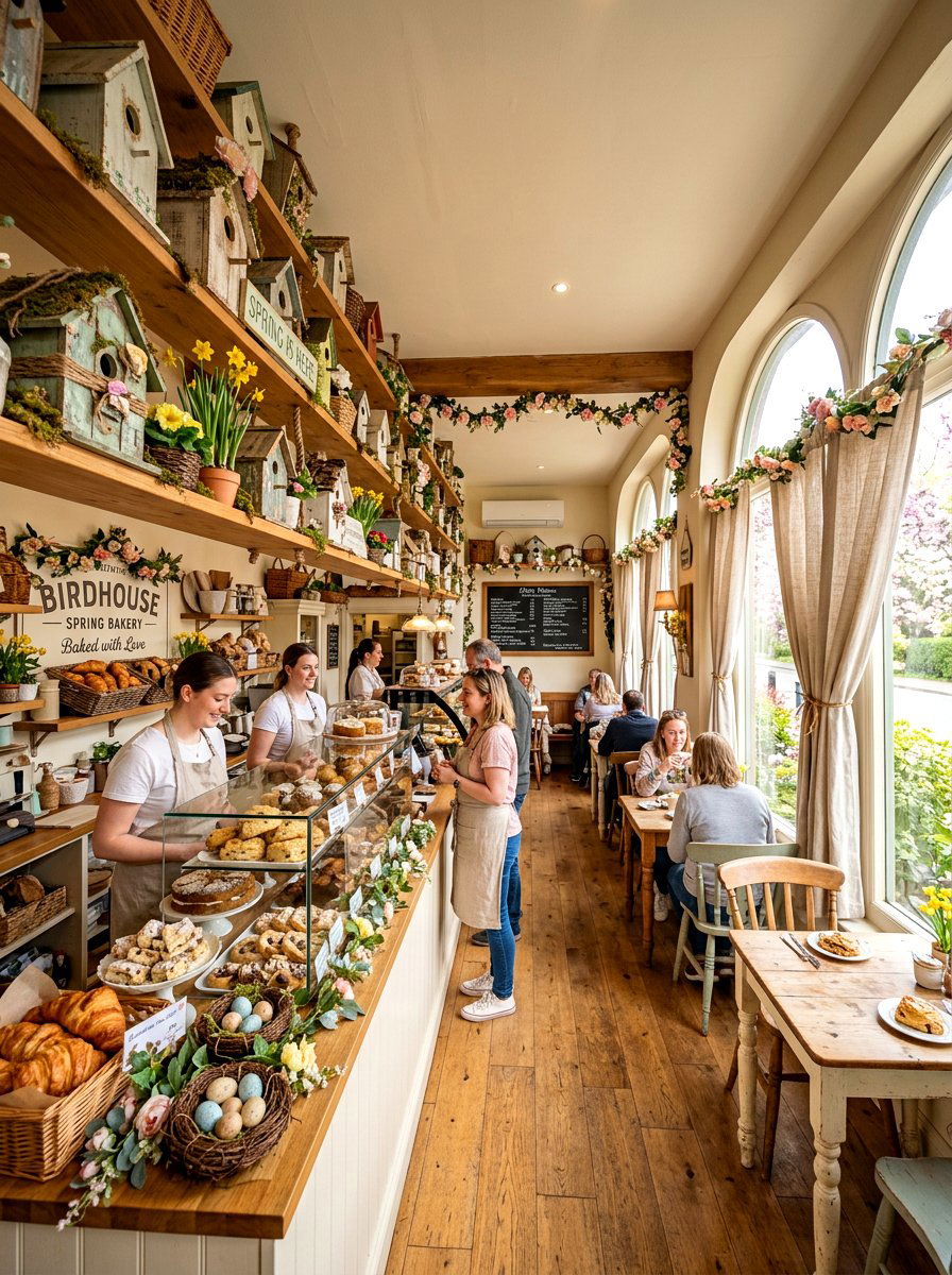 Birdhouse Spring Bakery Decor - 25 Spring Bakery Decor Ideas