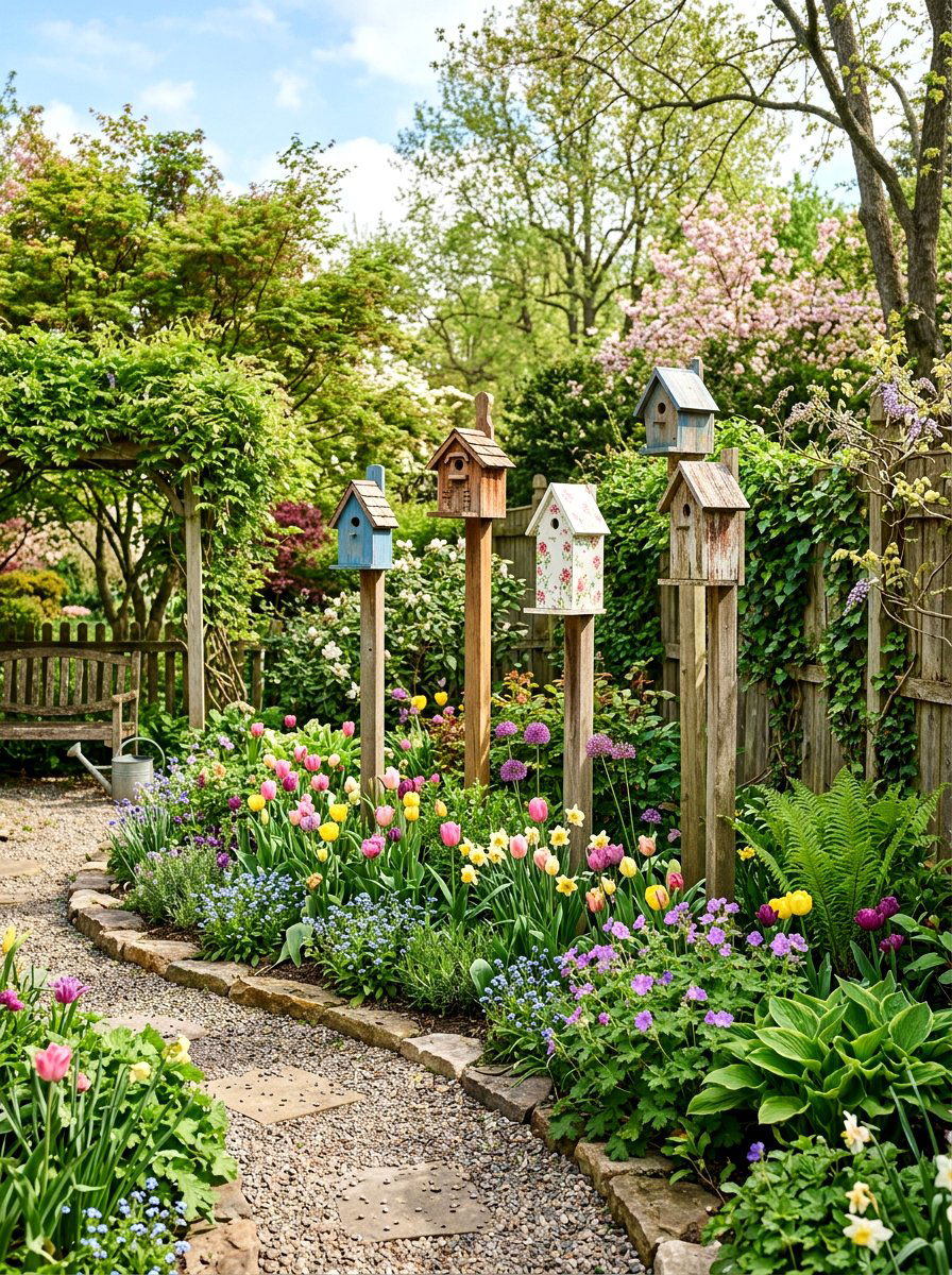Birdhouses - 25 Spring Thrift Store Decor Ideas
