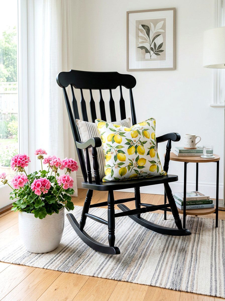 Black Rocking Chair Decor - 25 Spring Porch Rocking Chair Decor Ideas
