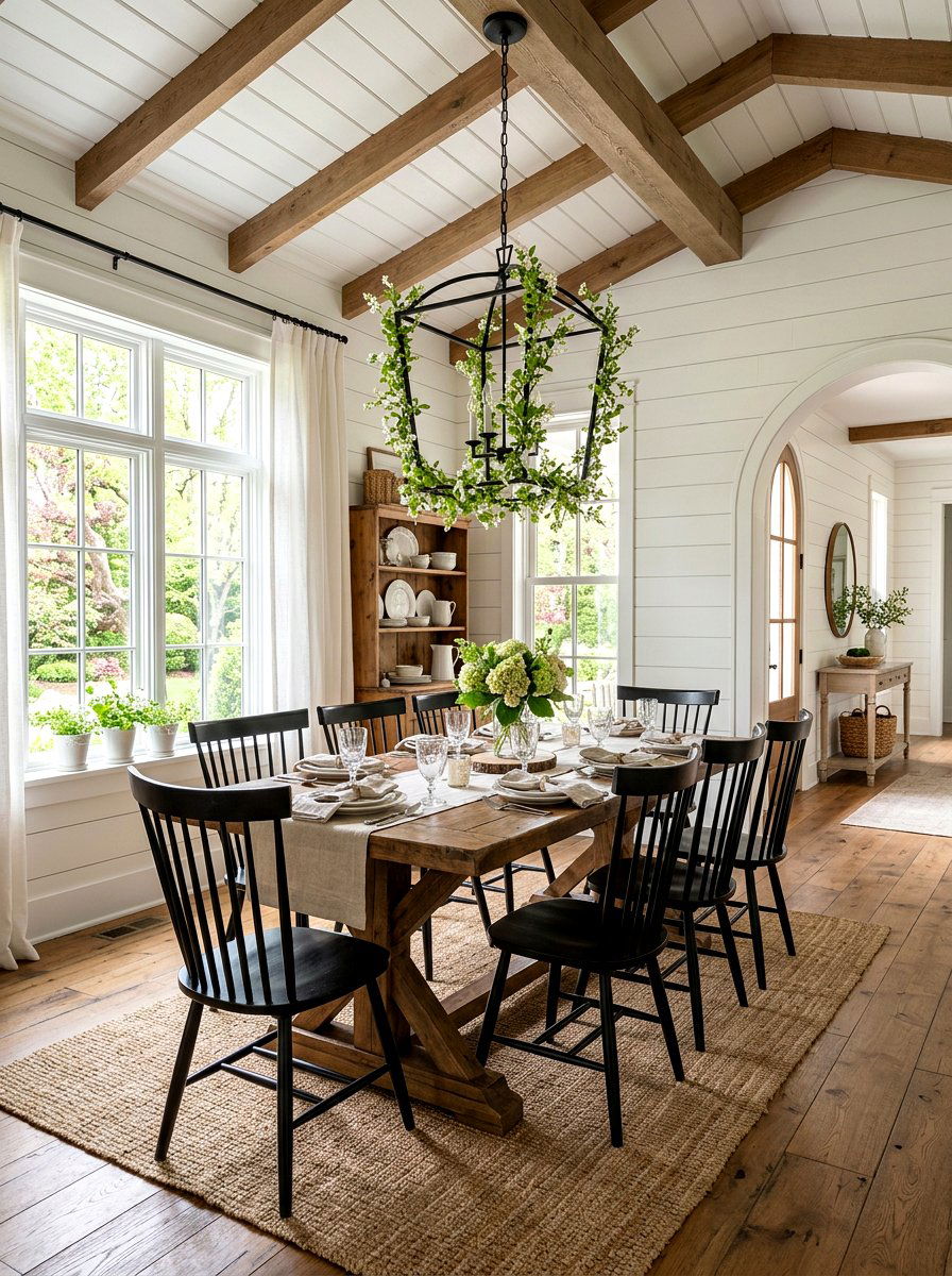 Black Wrought Iron Lantern - 25 Spring Dining Room Chandelier Ideas