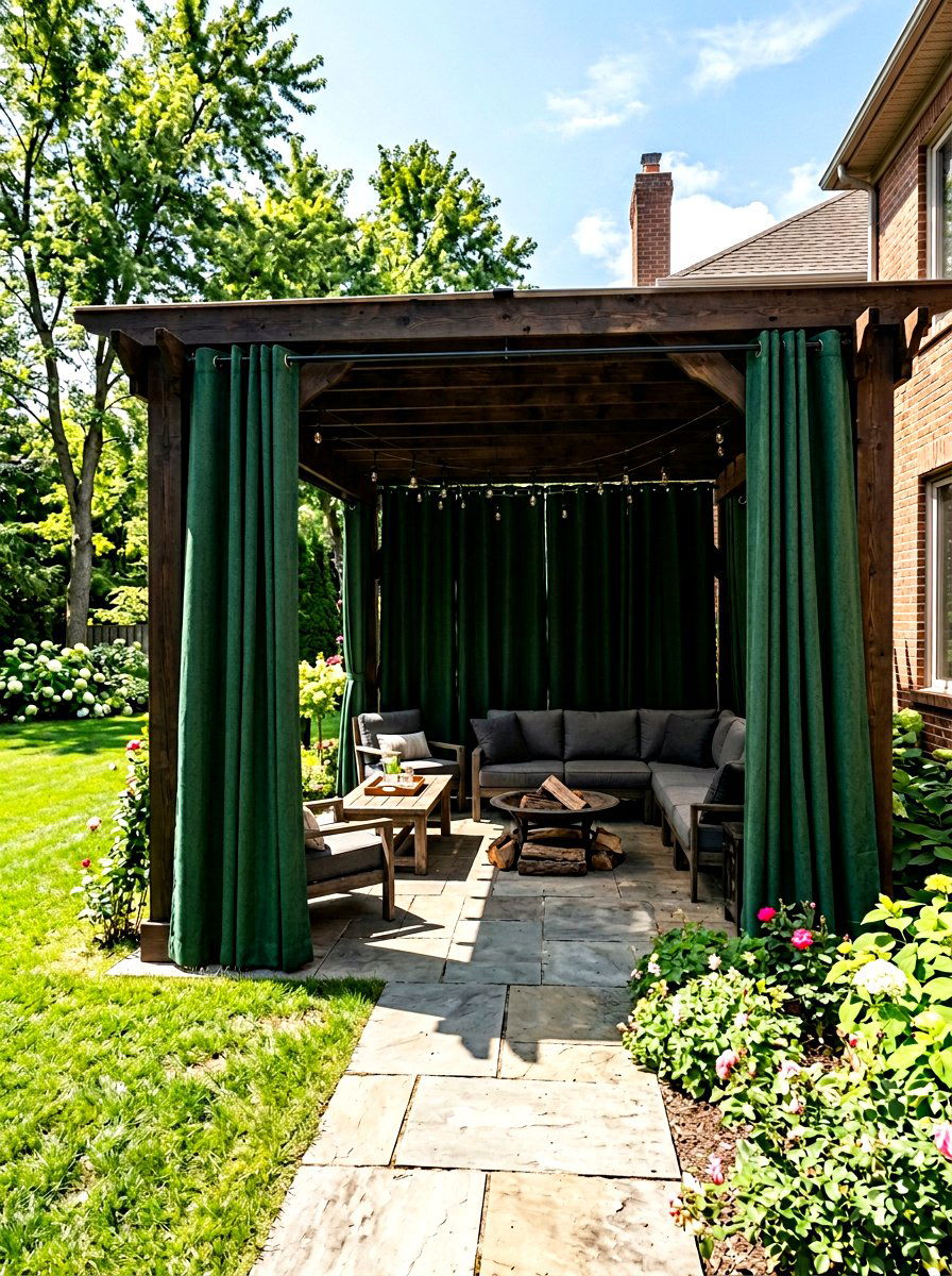 Blackout patio curtains - 25 Spring Outdoor Curtain Ideas