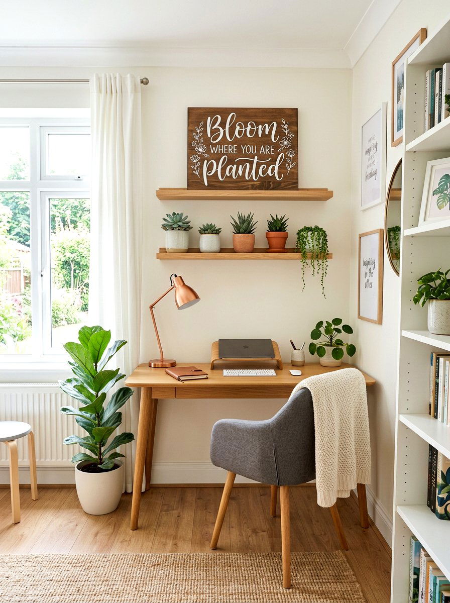 Bloom Where You Are Planted Sign - 25 Spring Sign Decor Ideas