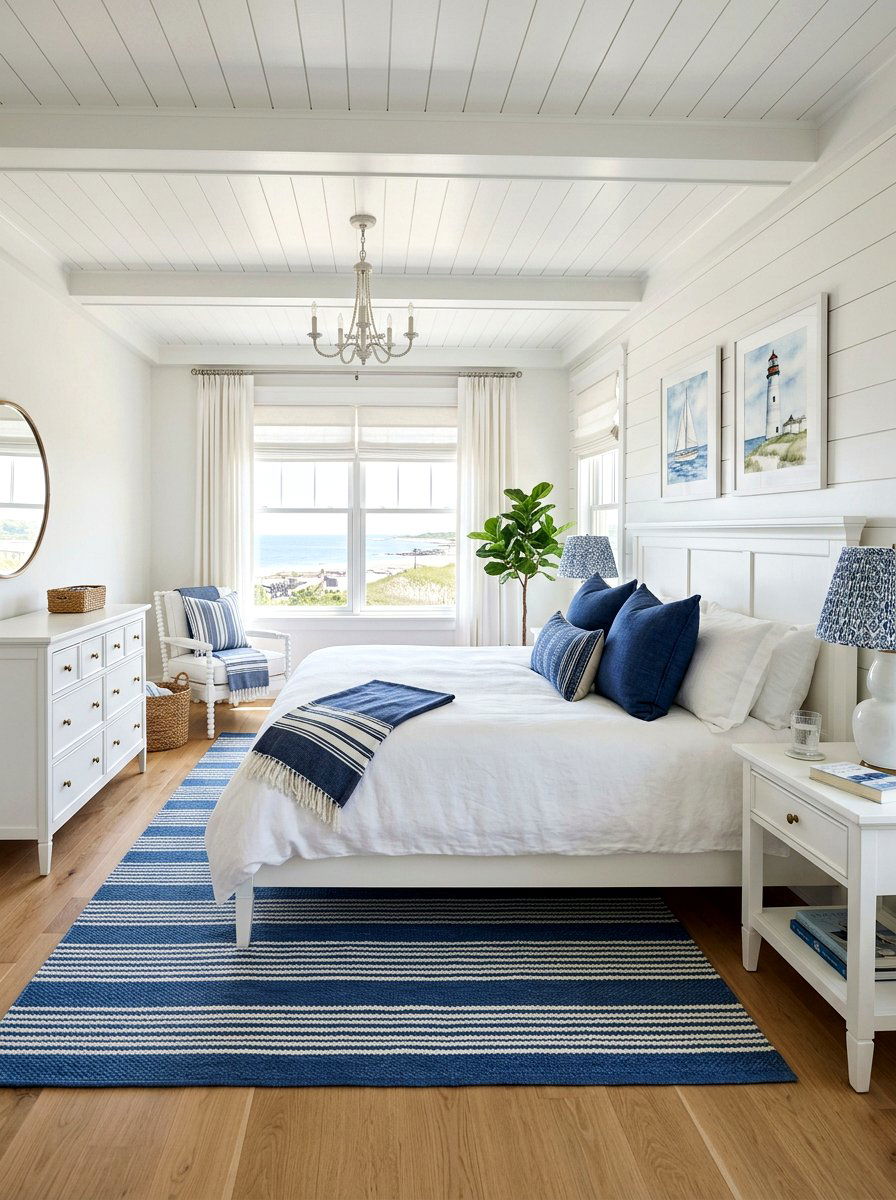 Blue And White Bedroom - 25 Spring Bedroom Refresh Ideas