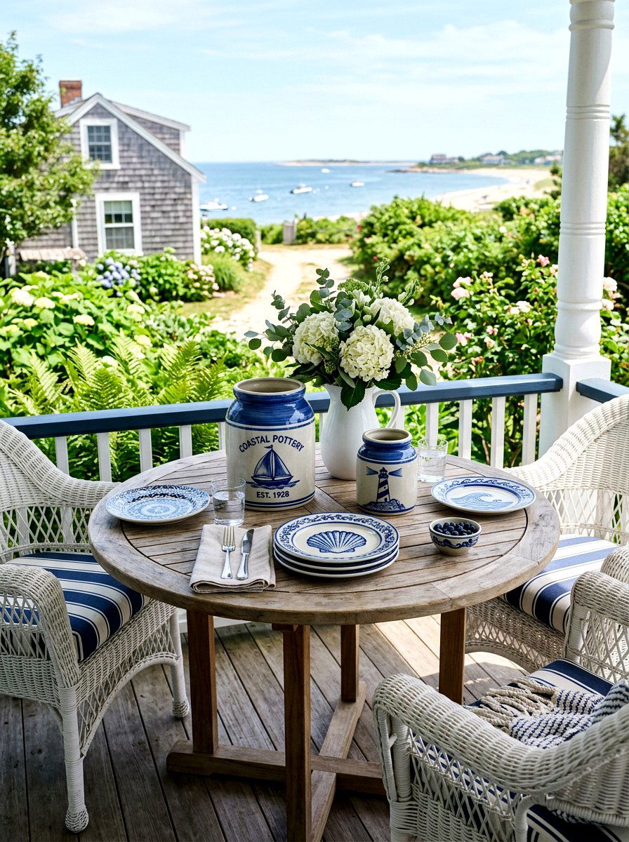 Blue And White Stoneware - 25 Spring Ceramic Decor Ideas