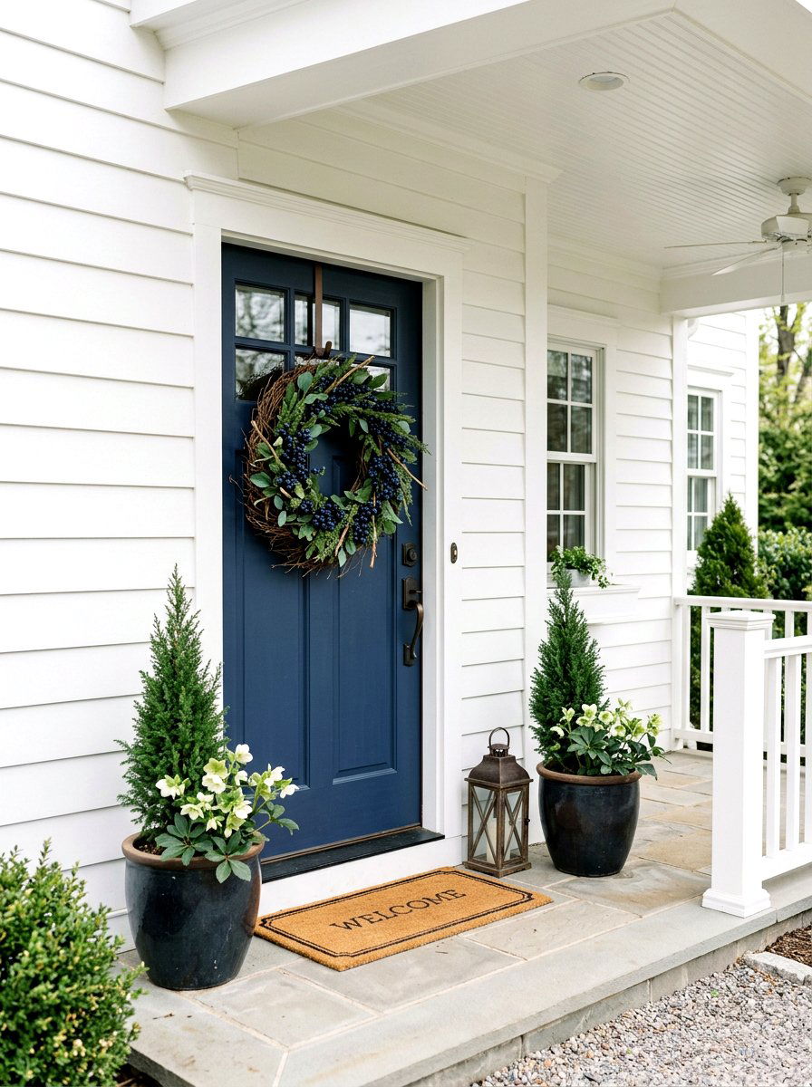 Blue Berry Wreath - 25 Spring Grapevine Wreath Ideas