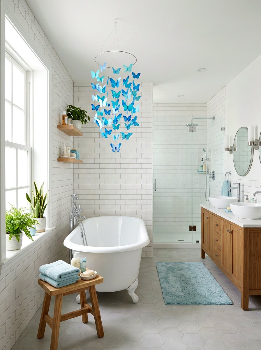 Blue Butterfly Mobile - 25 Spring Butterfly Mobile Ideas
