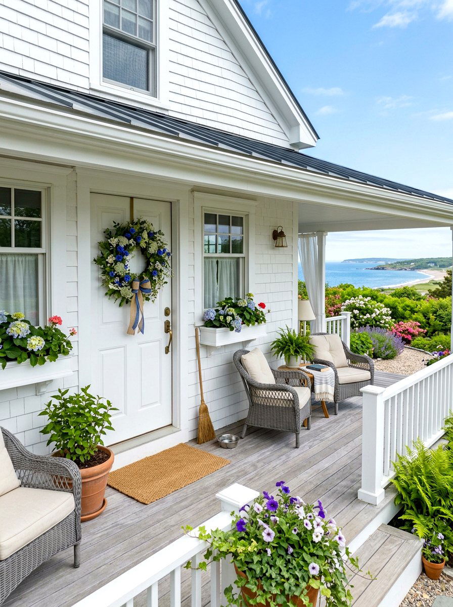 Blue Cornflower Wreath - 25 Spring Wildflower Wreath Ideas