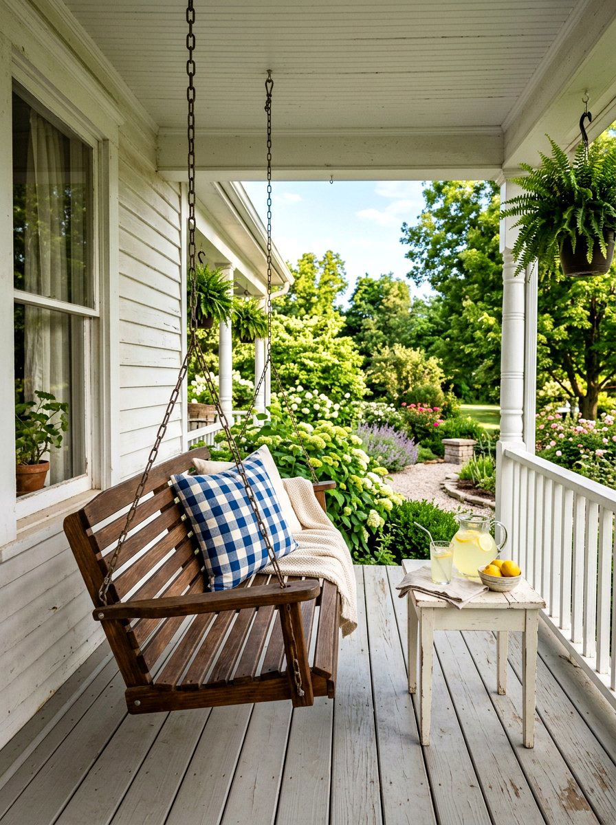 Blue Gingham Check Pillow - 25 Spring Throw Pillow Ideas