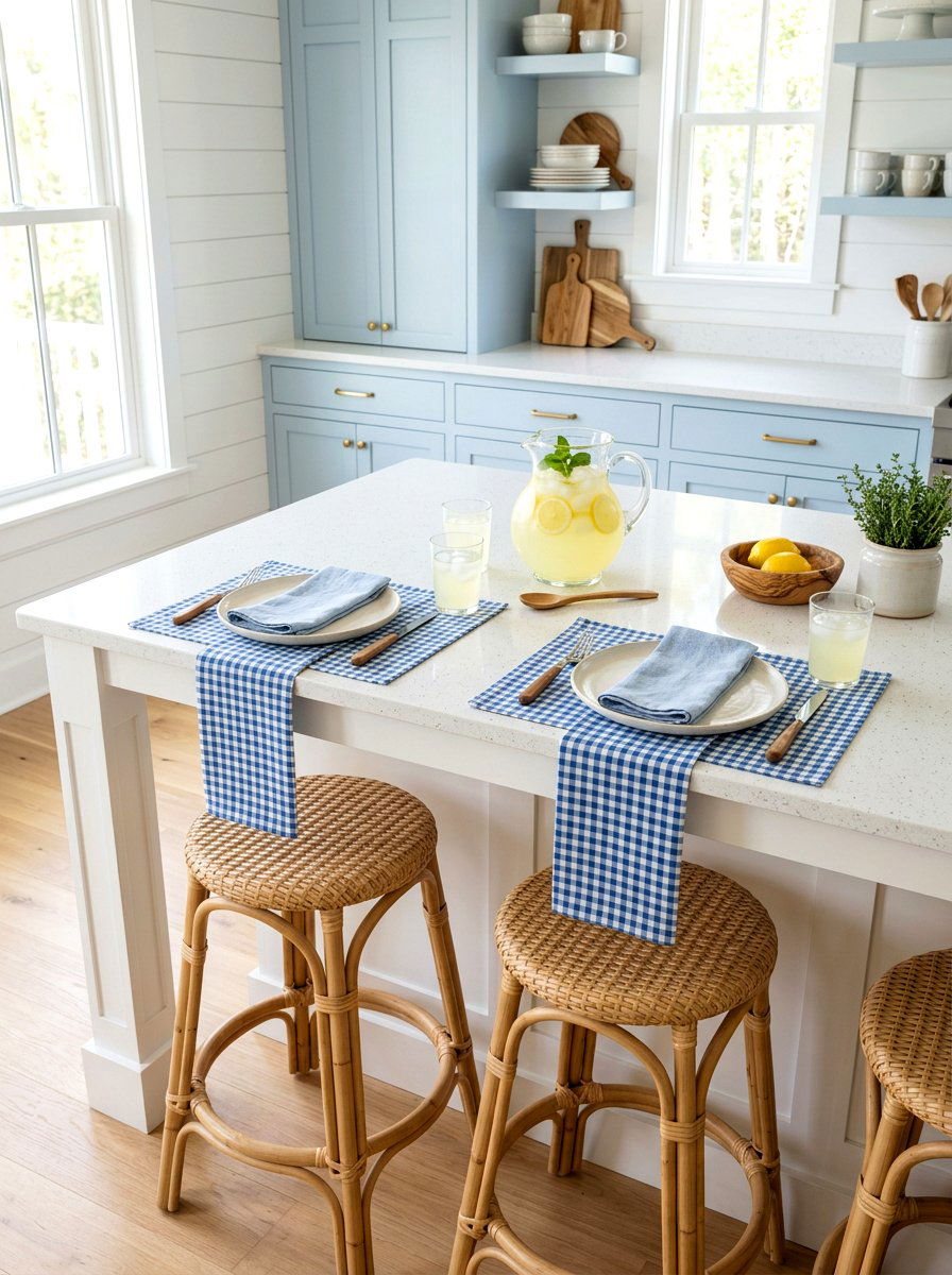 Blue Gingham Check - 25 Spring Kitchen Towel Ideas