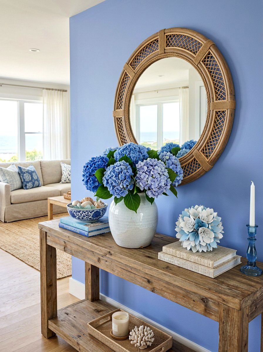 Blue Hydrangea - 25 Spring Crepe Paper Flower Ideas