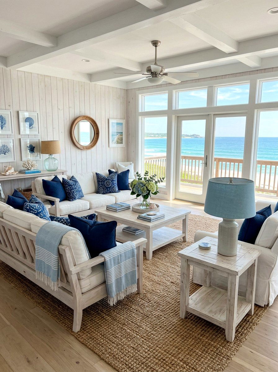 Blue Lamp Shade - 25 Spring Lamp Shade Ideas