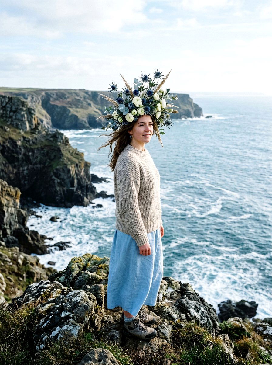 Blue Thistle Flower Crown - 25 Spring Flower Crown Ideas