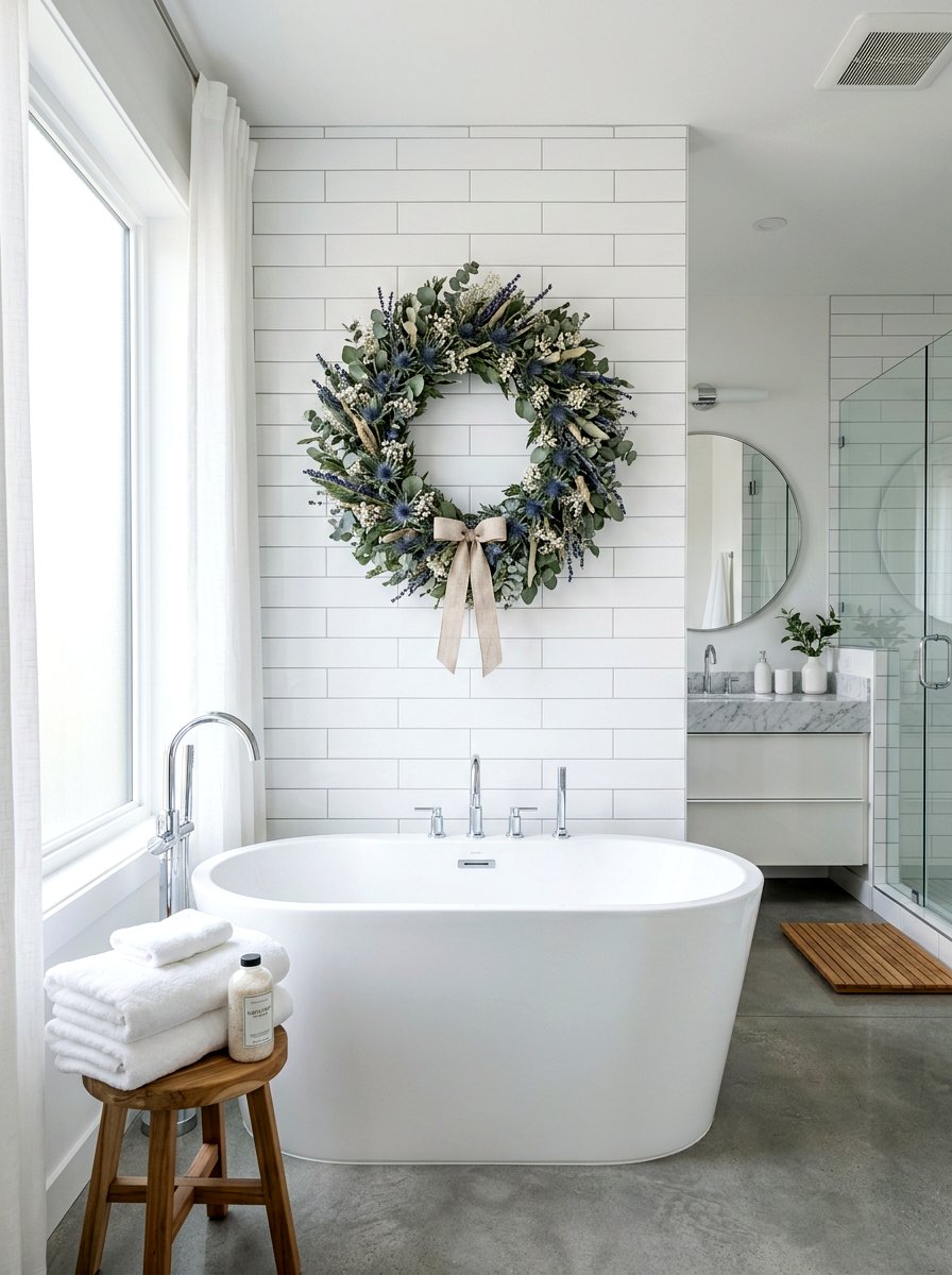 Blue Thistle Wreath - 25 Spring Dried Floral Wreath Ideas