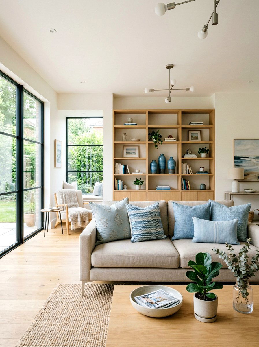 Blue Throw Pillows - 25 Spring Real Estate Staging Ideas