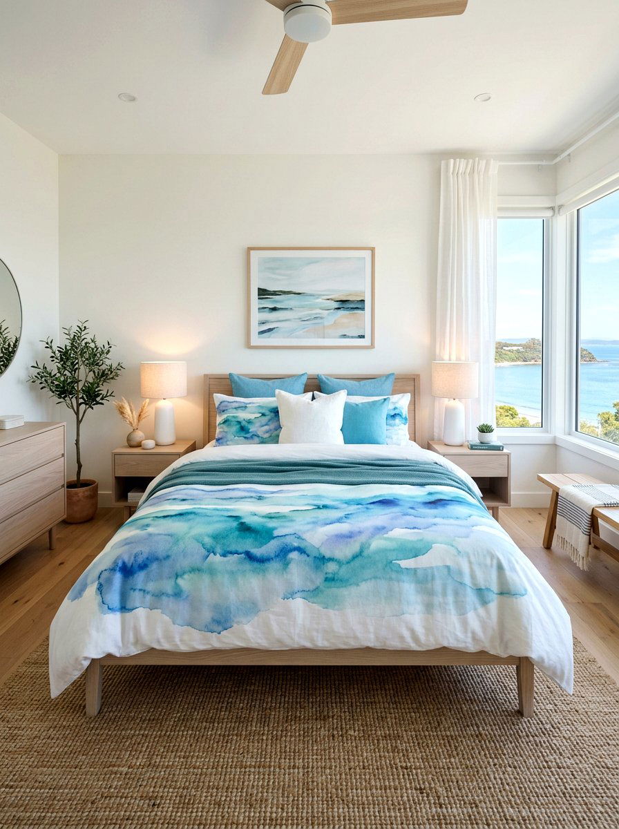 Blue Watercolor Duvet - 25 Spring Duvet Cover Ideas