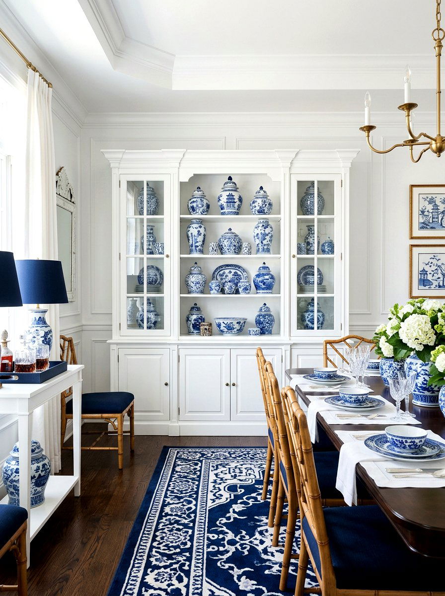 Blue White Porcelain - 25 Spring China Cabinet Decor Ideas