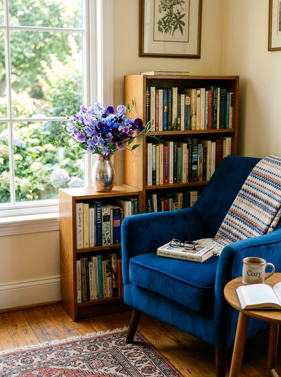 Blue and purple sweet pea mix - 25 Spring Sweet Pea Arrangement Ideas