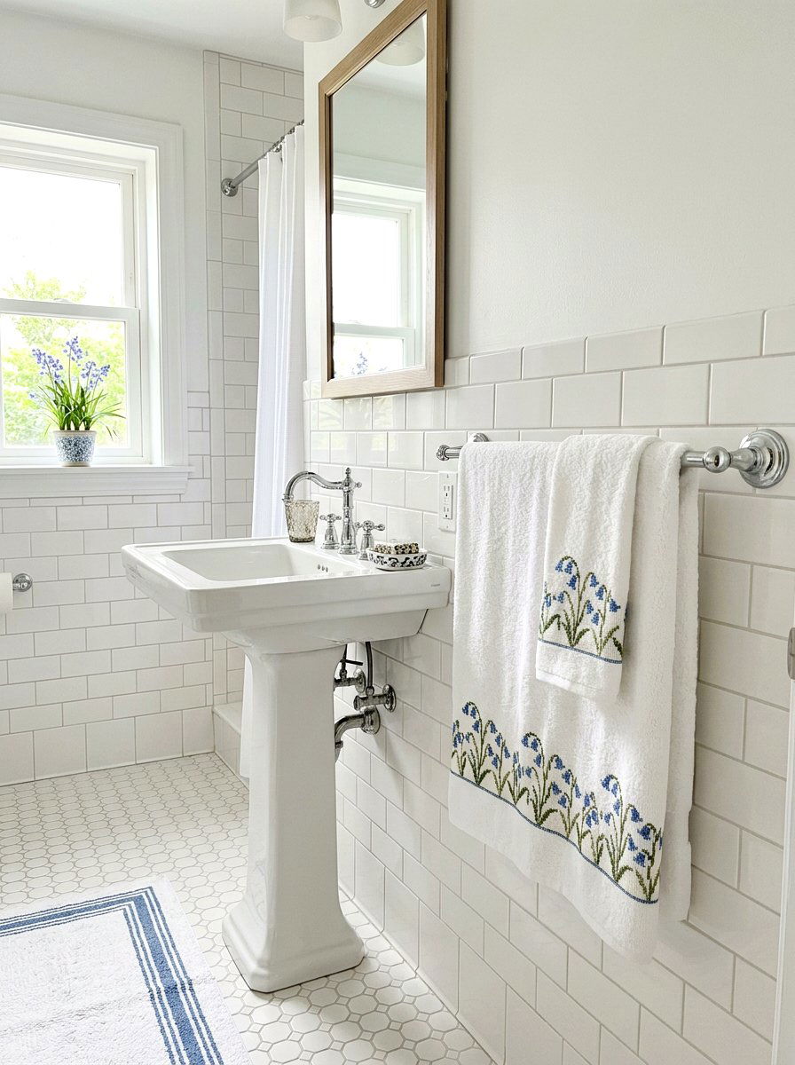 Bluebell Flower Border - 25 Spring Cross Stitch Decor Ideas